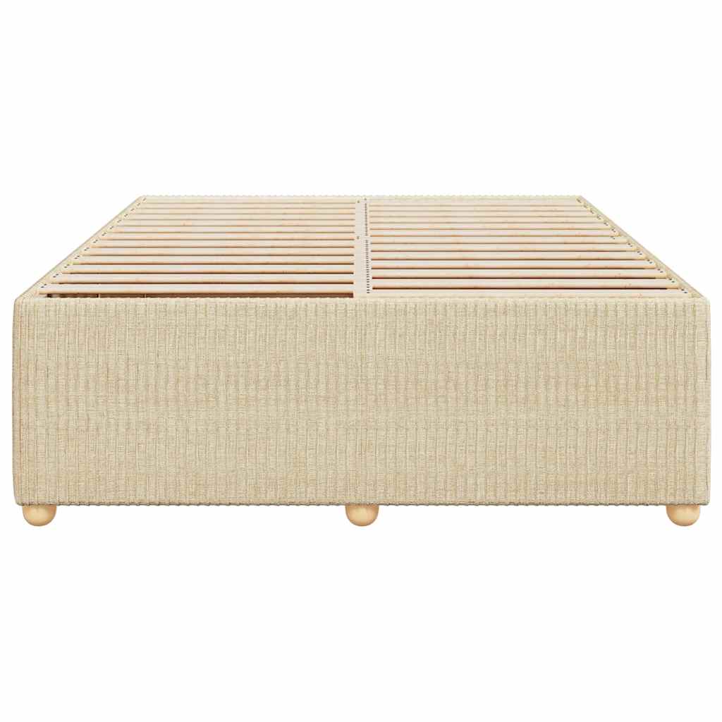 sengeramme uden madras 160x200 cm stof cremefarvet