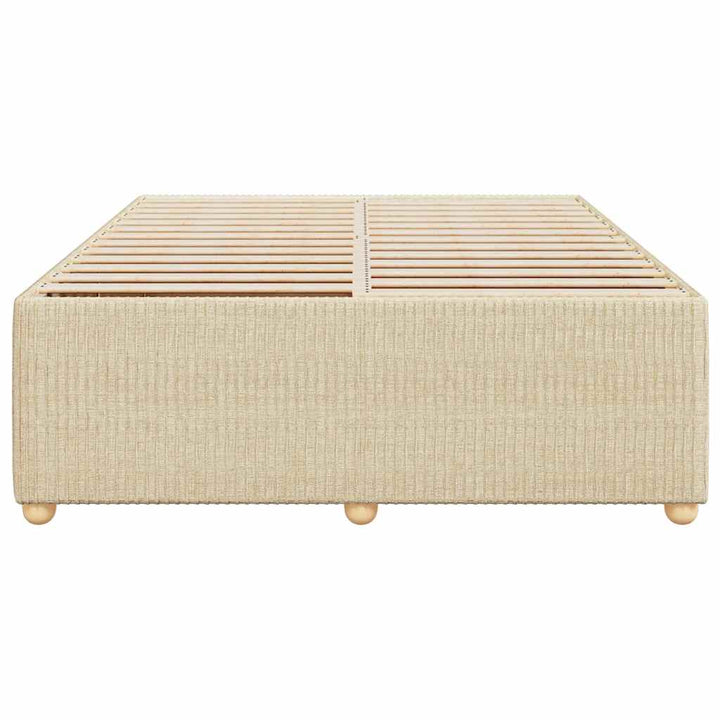 sengeramme uden madras 160x200 cm stof cremefarvet