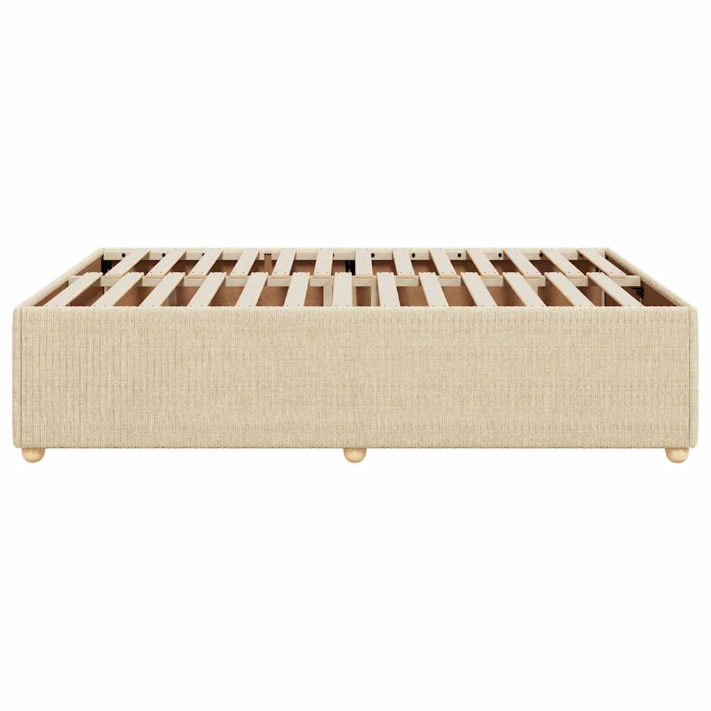 sengeramme uden madras 160x200 cm stof cremefarvet