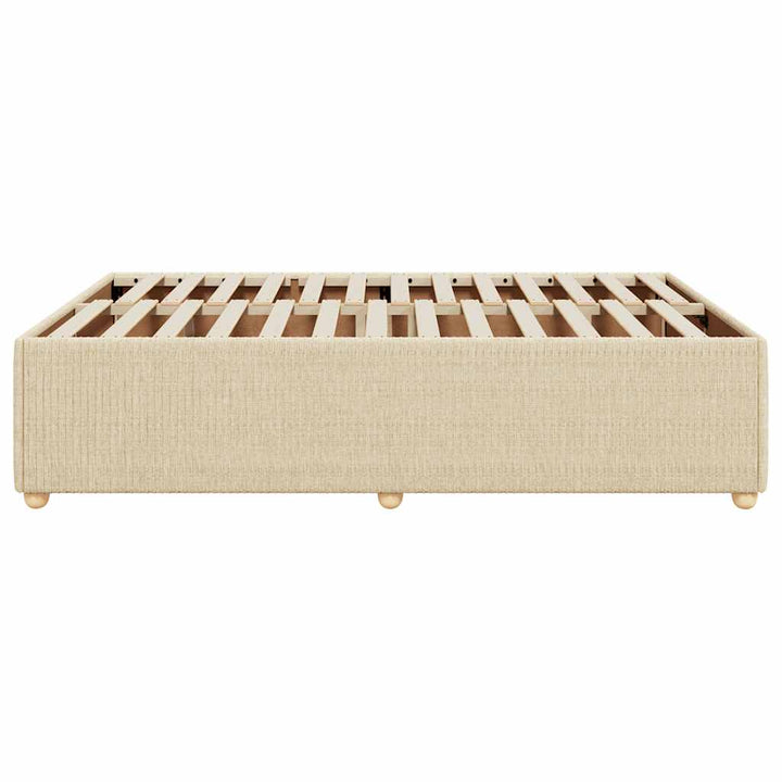 sengeramme uden madras 160x200 cm stof cremefarvet