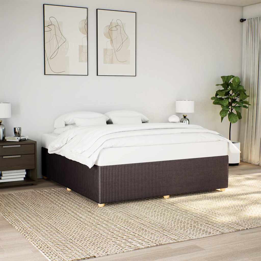 sengeramme uden madras 180x200 cm stof mørkebrun