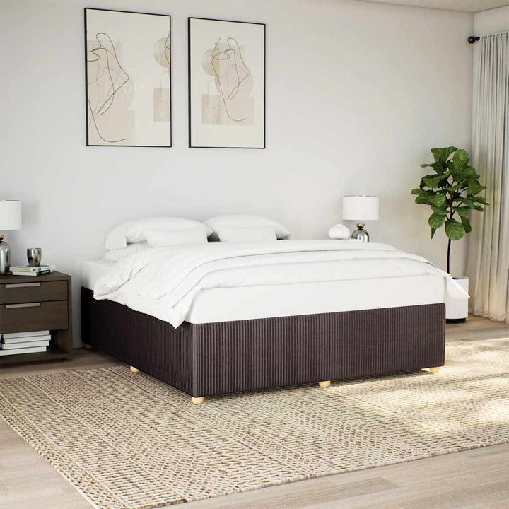 sengeramme uden madras 180x200 cm stof mørkebrun