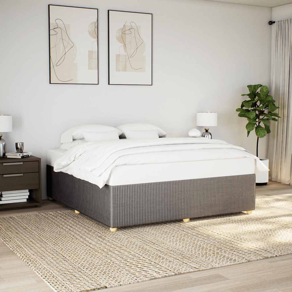 sengeramme uden madras 180x200 cm stof gråbrun