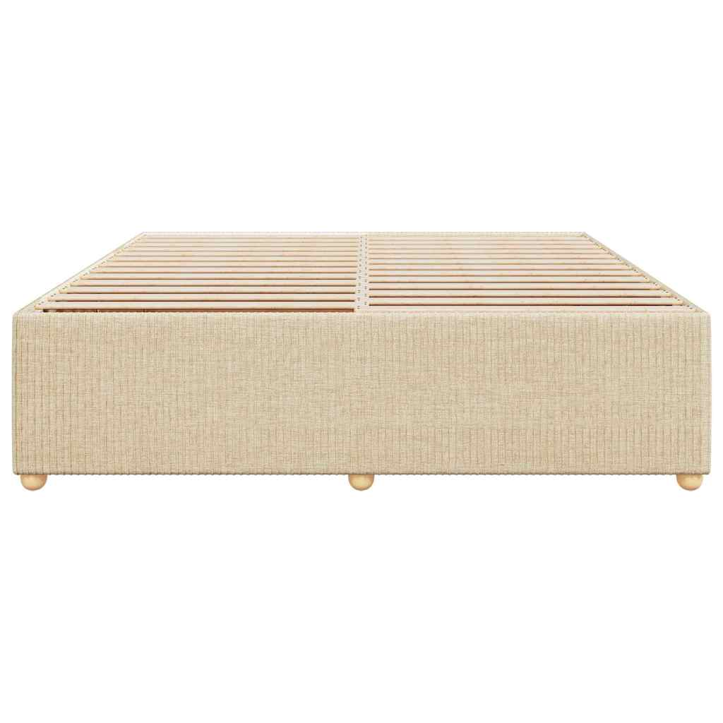 sengeramme uden madras 180x200 cm stof cremefarvet