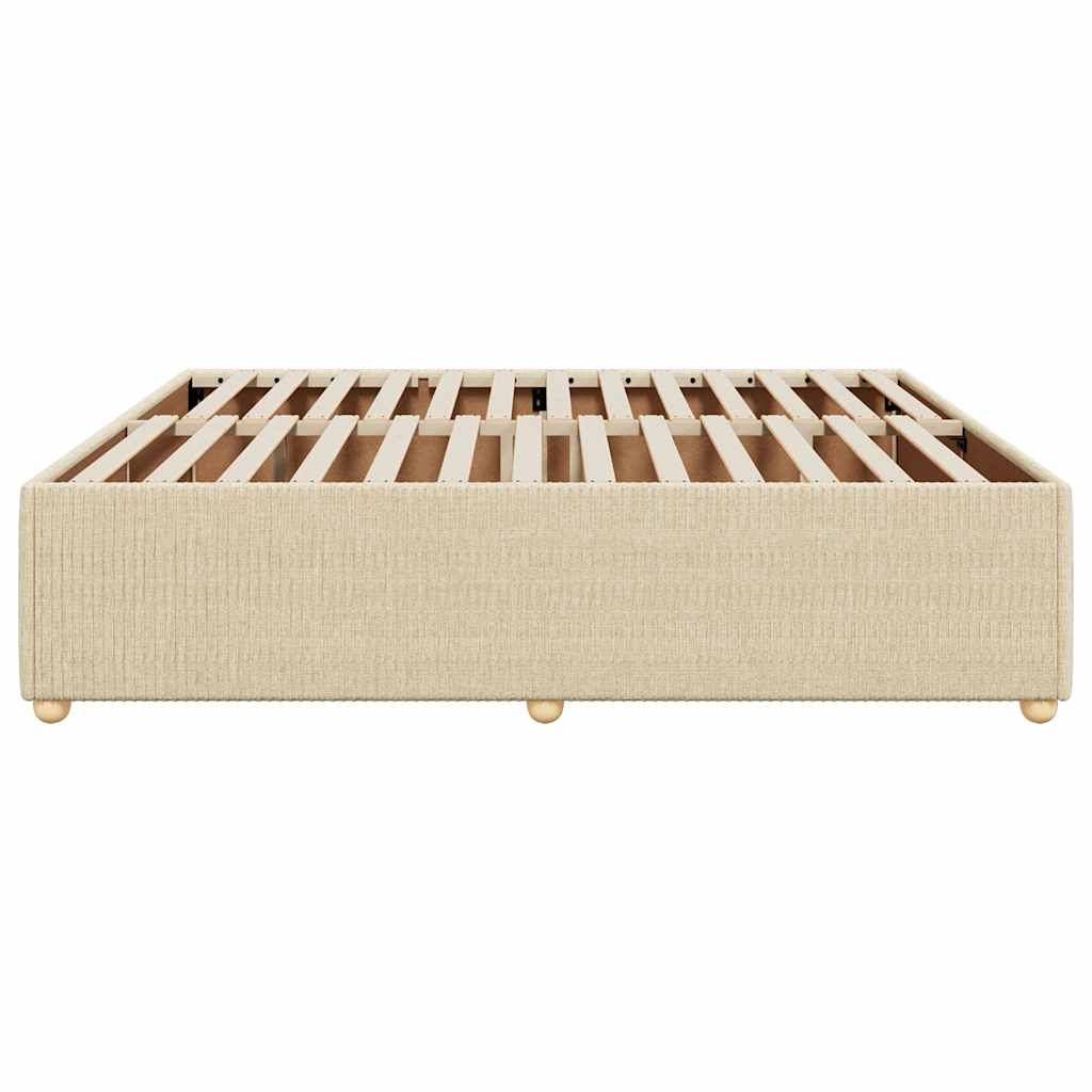 sengeramme uden madras 180x200 cm stof cremefarvet
