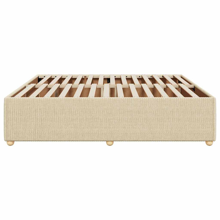 sengeramme uden madras 180x200 cm stof cremefarvet