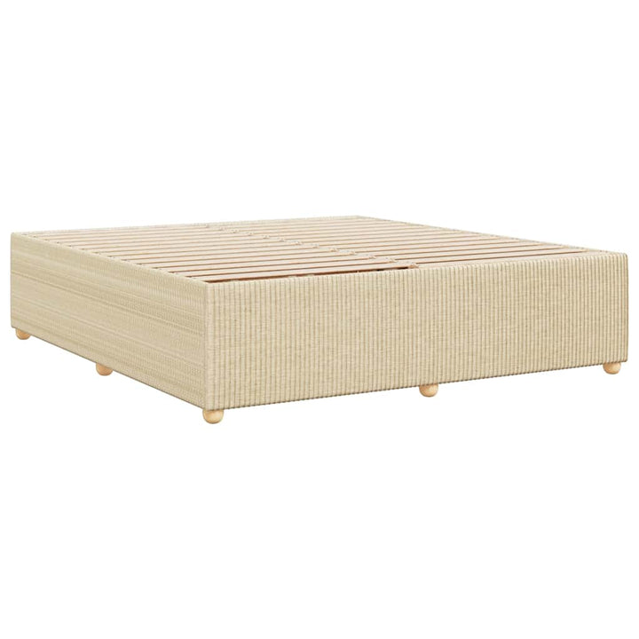 sengeramme uden madras 180x200 cm stof cremefarvet