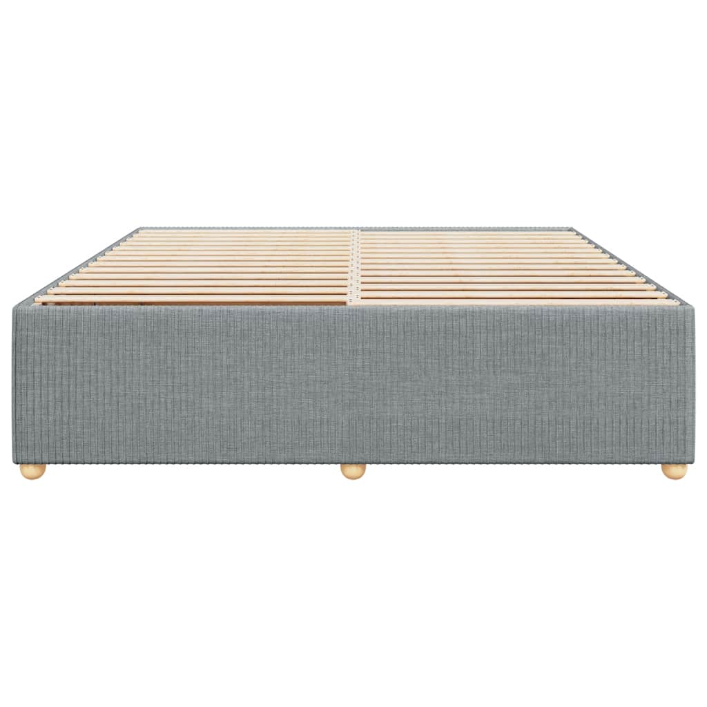 sengeramme uden madras 200x200 cm stof lysegrå