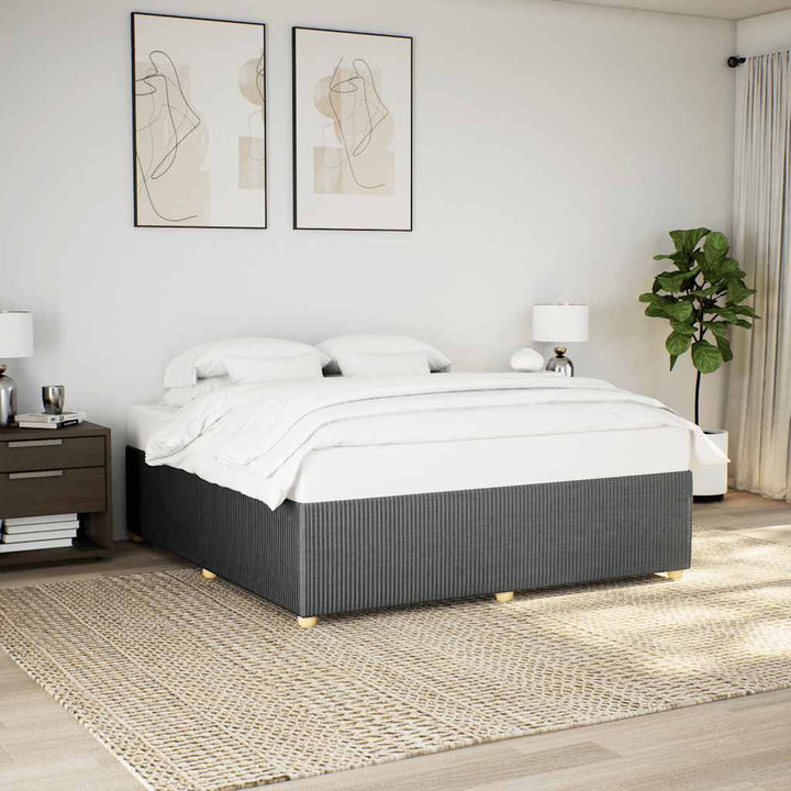 sengeramme uden madras 200x200 cm stof mørkegrå