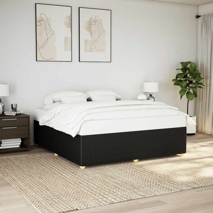 sengeramme uden madras 200x200 cm stof sort