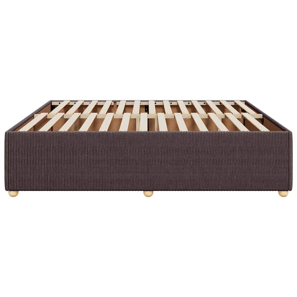sengeramme uden madras 200x200 cm stof mørkebrun