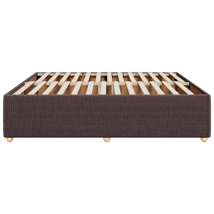 sengeramme uden madras 200x200 cm stof mørkebrun