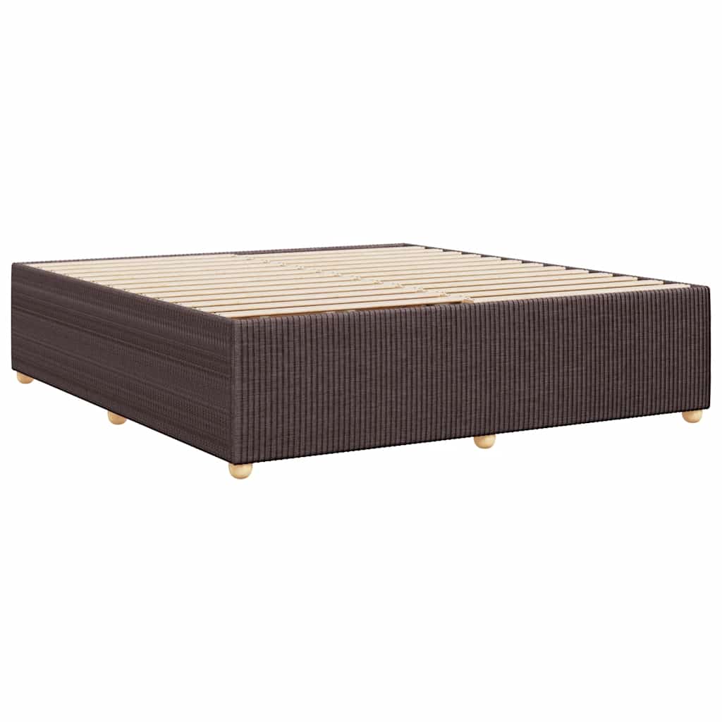 sengeramme uden madras 200x200 cm stof mørkebrun