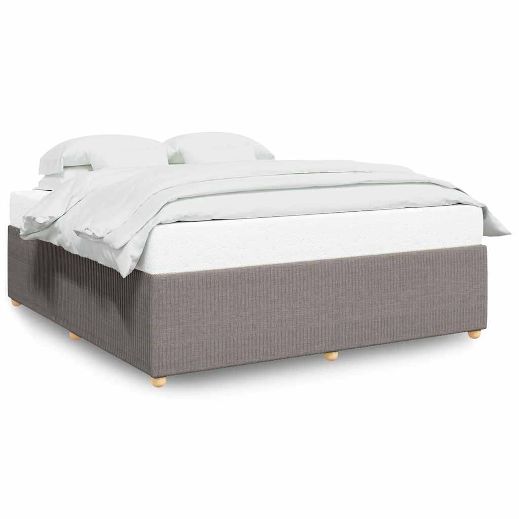 sengeramme uden madras 200x200 cm stof gråbrun