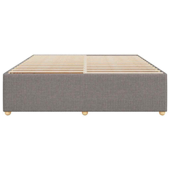 sengeramme uden madras 200x200 cm stof gråbrun