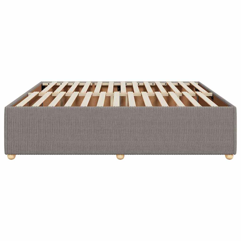 sengeramme uden madras 200x200 cm stof gråbrun