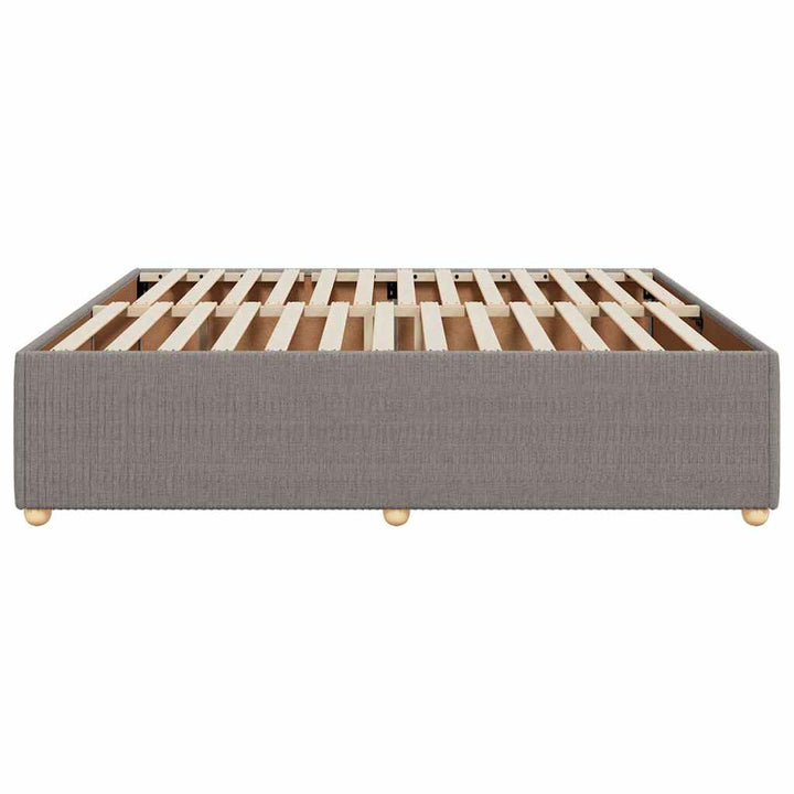 sengeramme uden madras 200x200 cm stof gråbrun