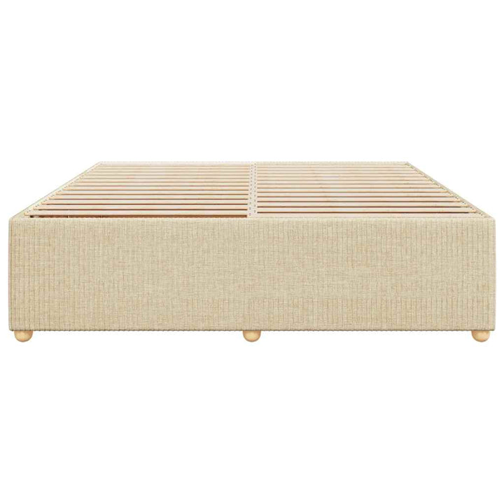 sengeramme uden madras 200x200 cm stof cremefarvet