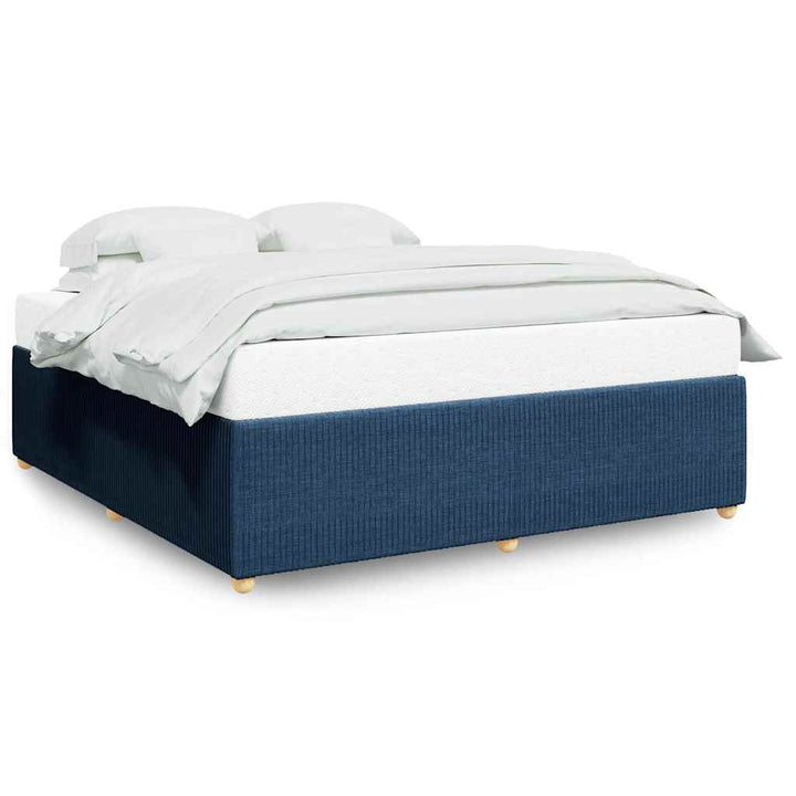 sengeramme uden madras 200x200 cm stof blå