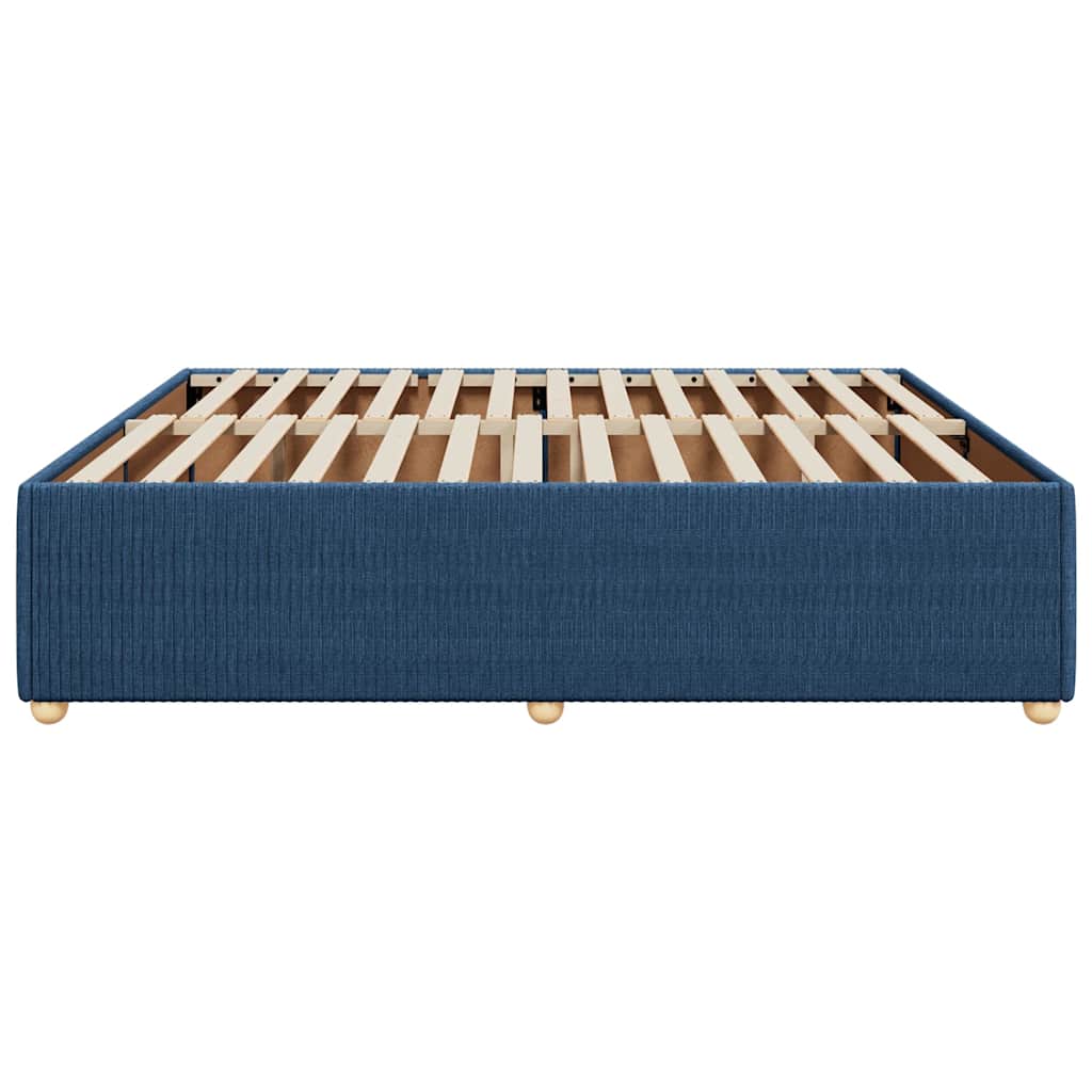 sengeramme uden madras 200x200 cm stof blå