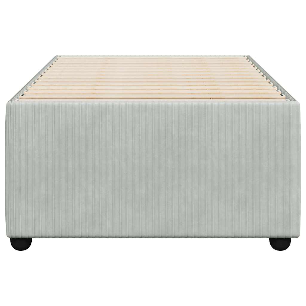 Sengeramme uden madras Lysegrå 80x200 cm Fløjl