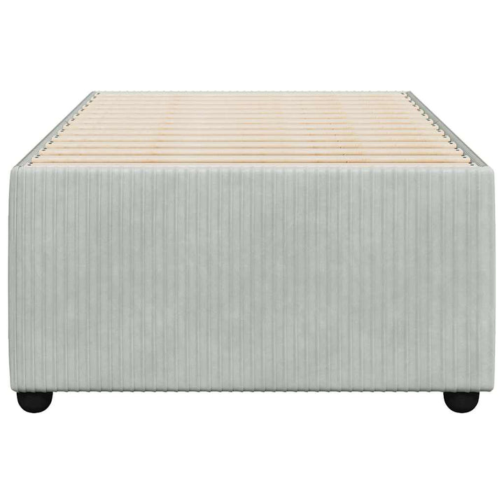 Sengeramme uden madras Lysegrå 80x200 cm Fløjl