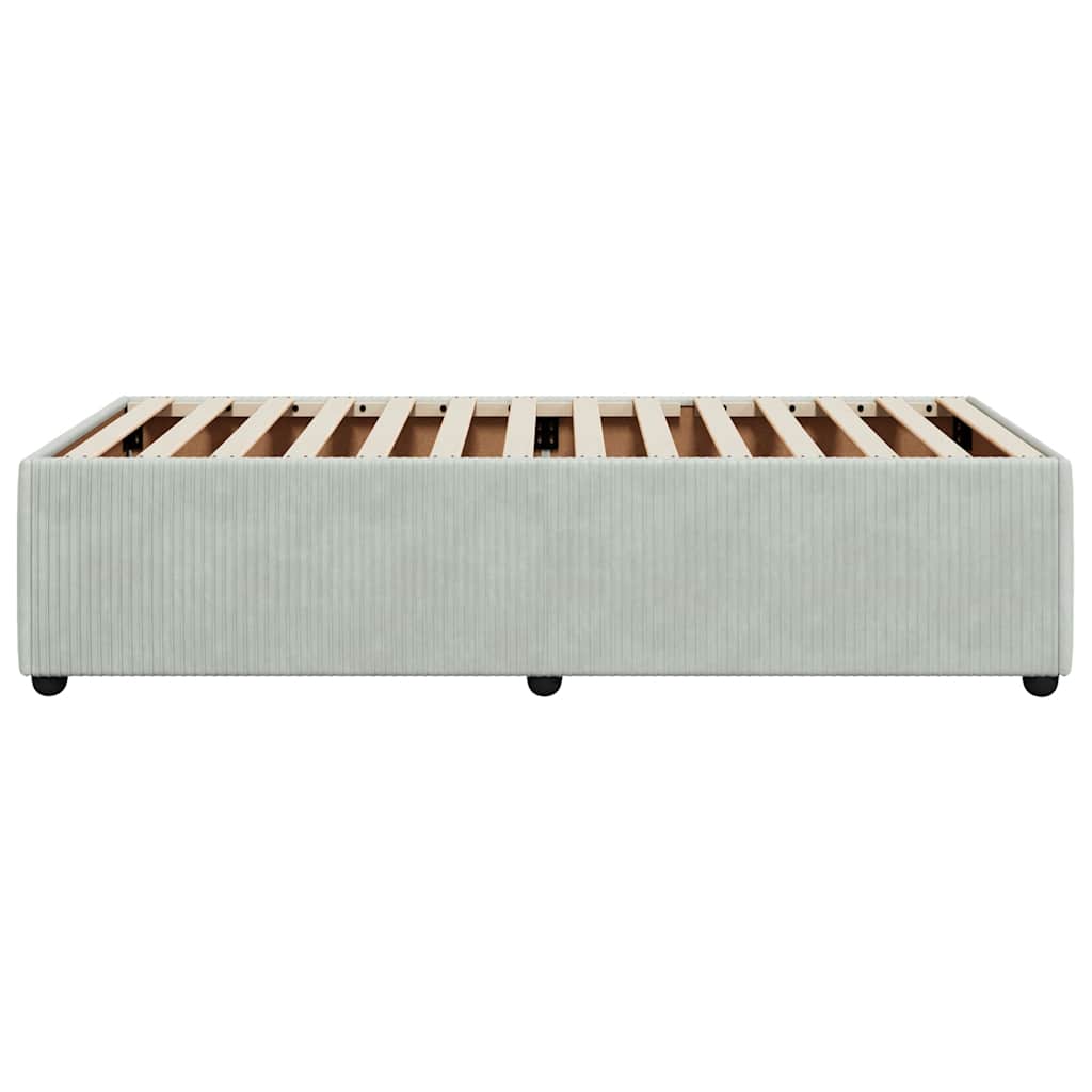 Sengeramme uden madras Lysegrå 80x200 cm Fløjl