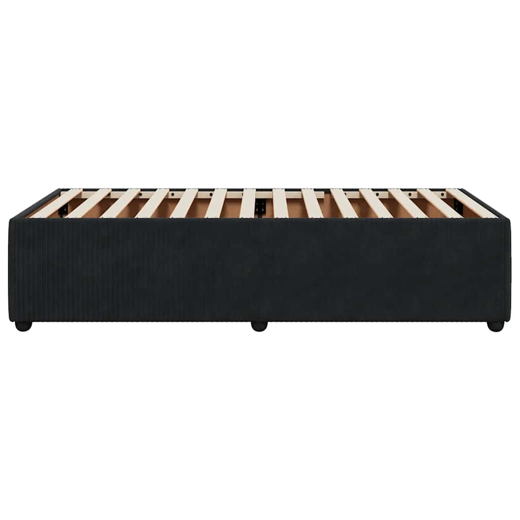 sengeramme 80x200 cm fløjl sort