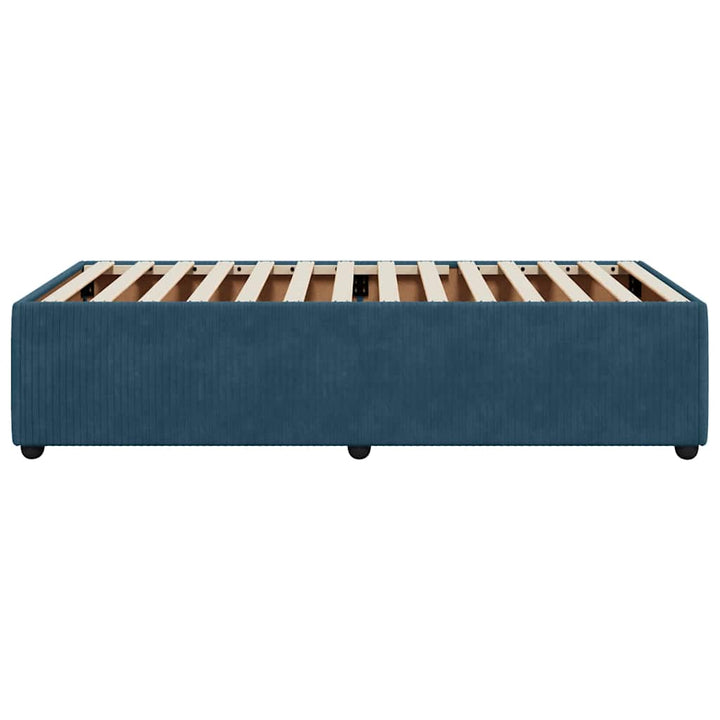 sengeramme 80x200 cm fløjl blå
