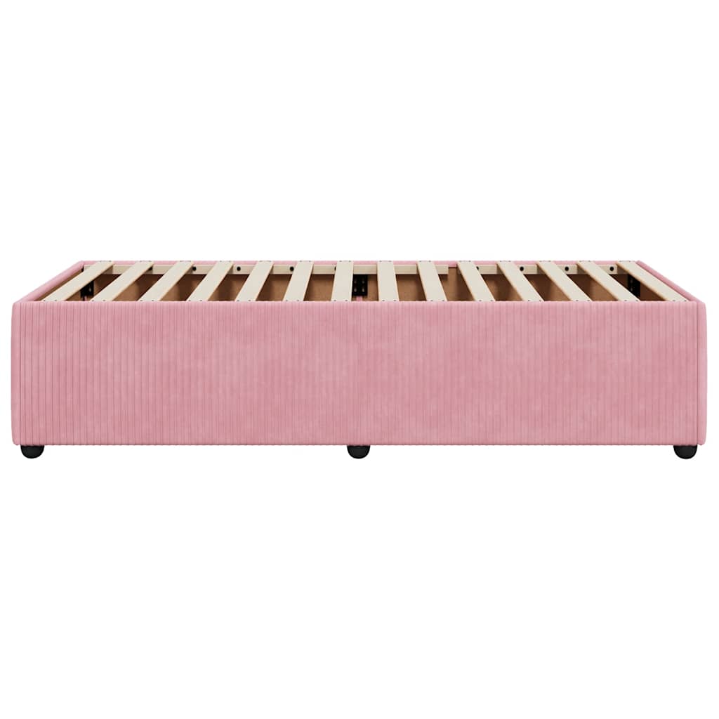 sengeramme 80x200 cm fløjl pink