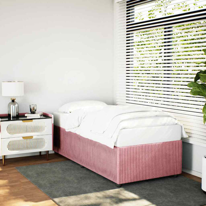 sengeramme 90x190 cm fløjl pink