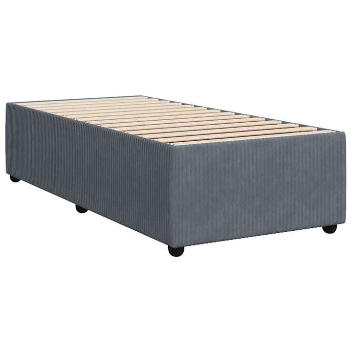 Sengeramme uden madras Mørkegrå 90x200 cm Fløjl