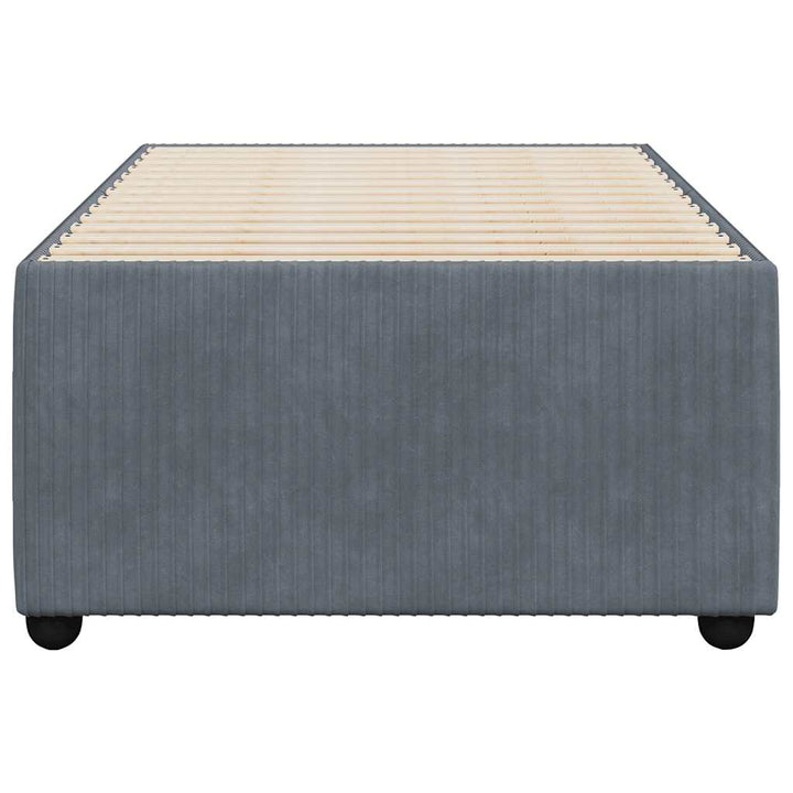 Sengeramme uden madras Mørkegrå 90x200 cm Fløjl
