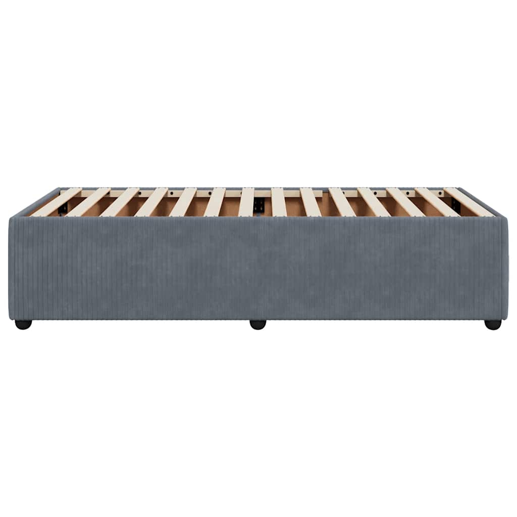 Sengeramme uden madras Mørkegrå 90x200 cm Fløjl