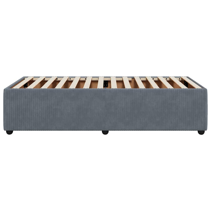 Sengeramme uden madras Mørkegrå 90x200 cm Fløjl