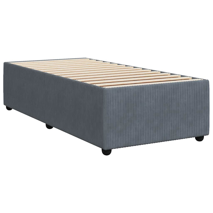 Sengeramme uden madras Mørkegrå 90x200 cm Fløjl