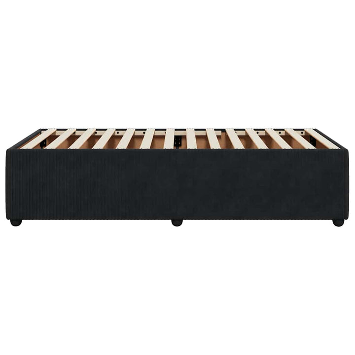 sengeramme 90x200 cm fløjl sort
