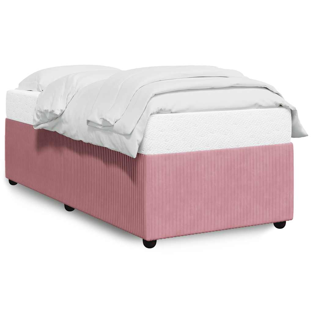 sengeramme 90x200 cm fløjl pink