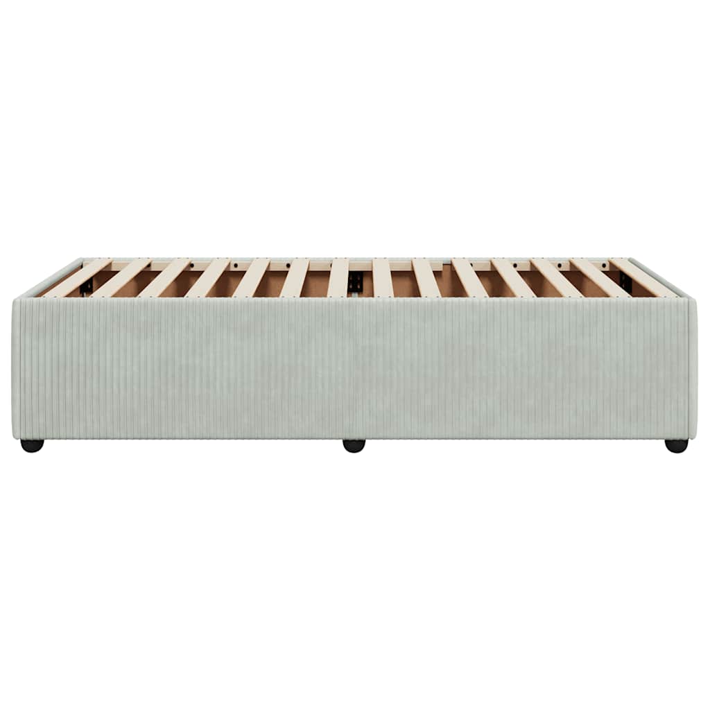 Sengeramme uden madras Lysegrå 100x200 cm Fløjl