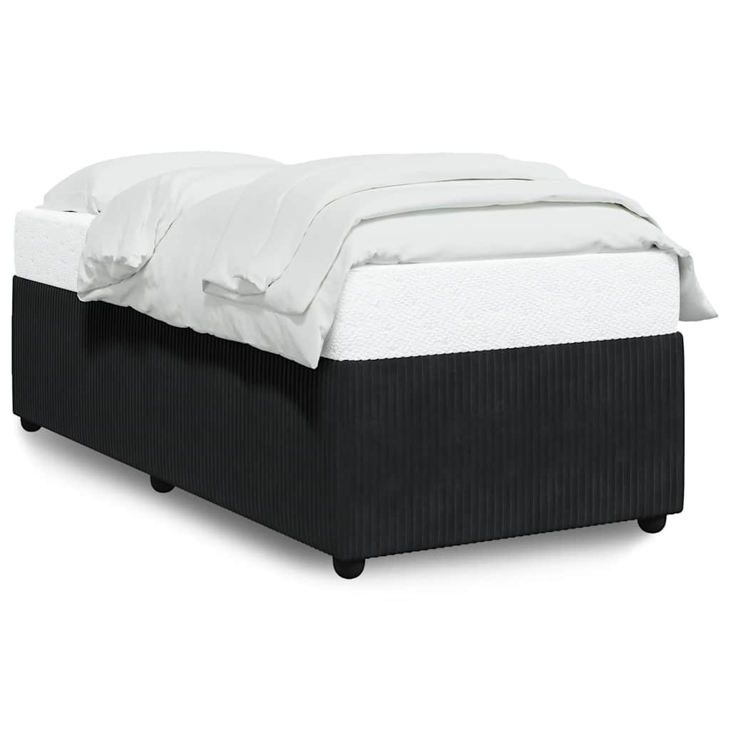 Sengeramme uden madras Sort 100x200 cm Fløjl