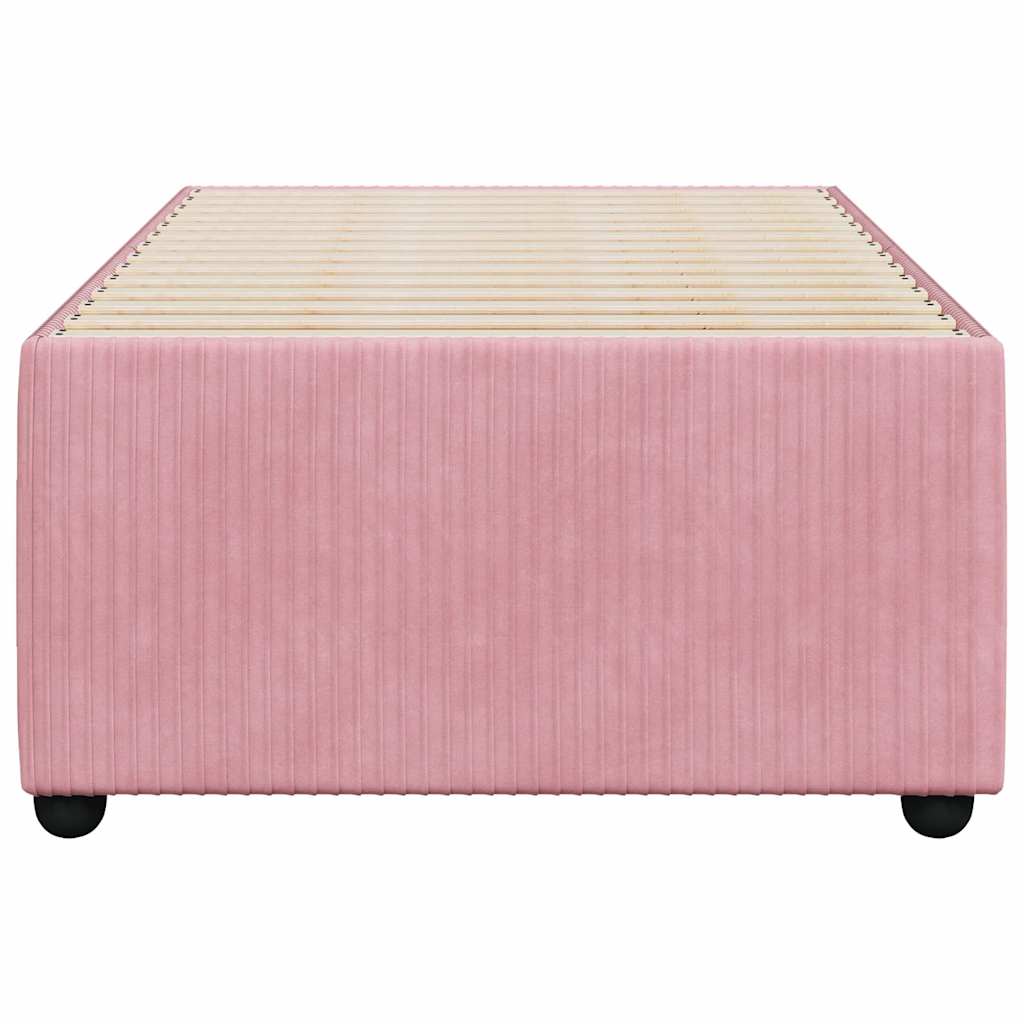 sengeramme 100x200 cm fløjl pink