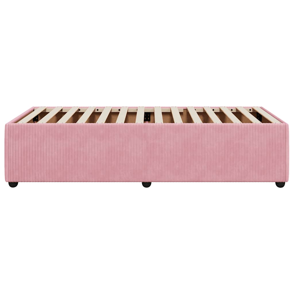 sengeramme 100x200 cm fløjl pink