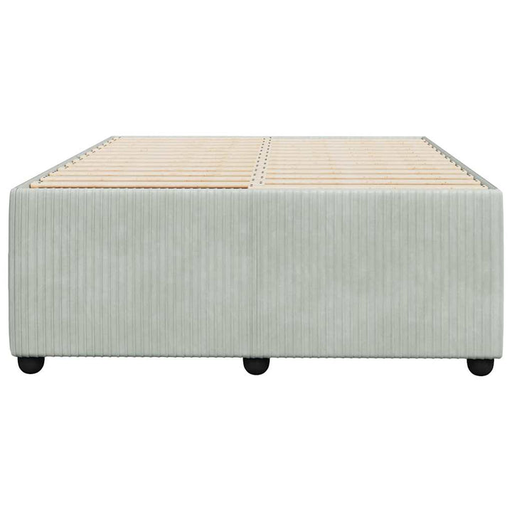 sengeramme uden madras 120x190 cm fløjl enkeltseng lysegrå
