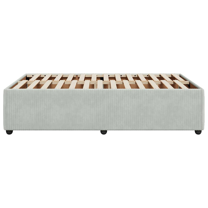 sengeramme uden madras 120x190 cm fløjl enkeltseng lysegrå