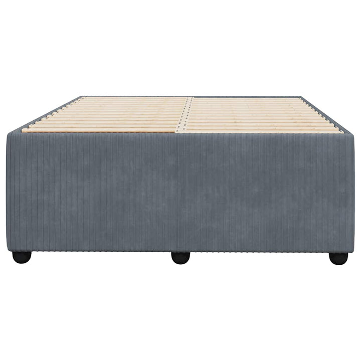 sengeramme uden madras 120x190 cm fløjl enkeltseng mørkegrå