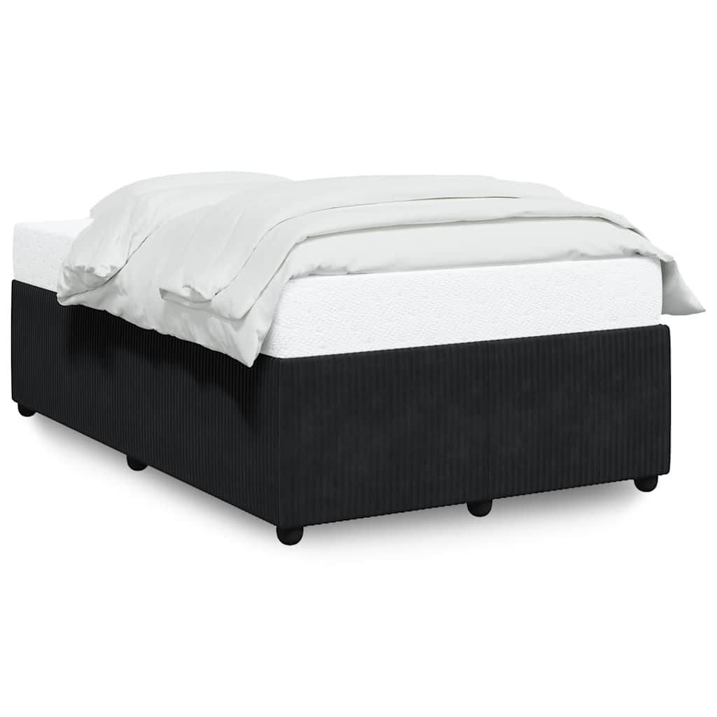 sengeramme uden madras 120x190 cm fløjl enkeltseng sort