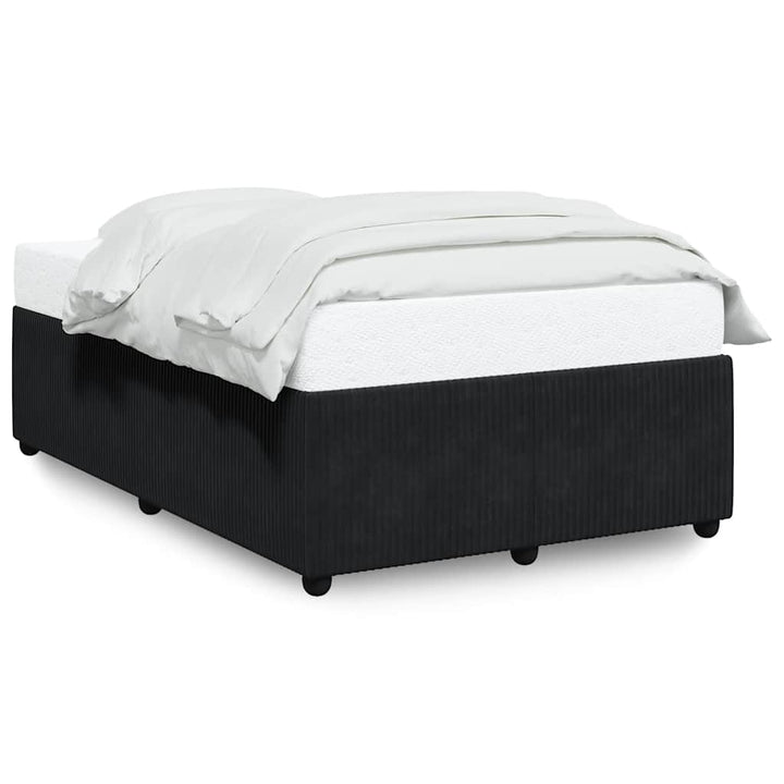 sengeramme uden madras 120x190 cm fløjl enkeltseng sort