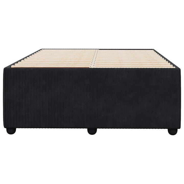 sengeramme uden madras 120x190 cm fløjl enkeltseng sort