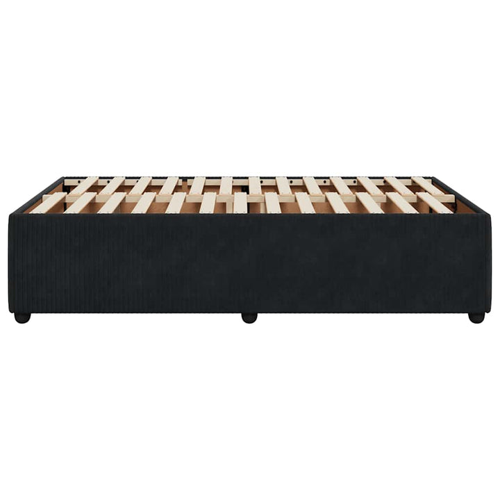 sengeramme uden madras 120x190 cm fløjl enkeltseng sort