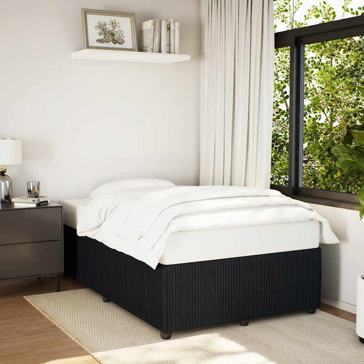 sengeramme uden madras 120x190 cm fløjl enkeltseng sort